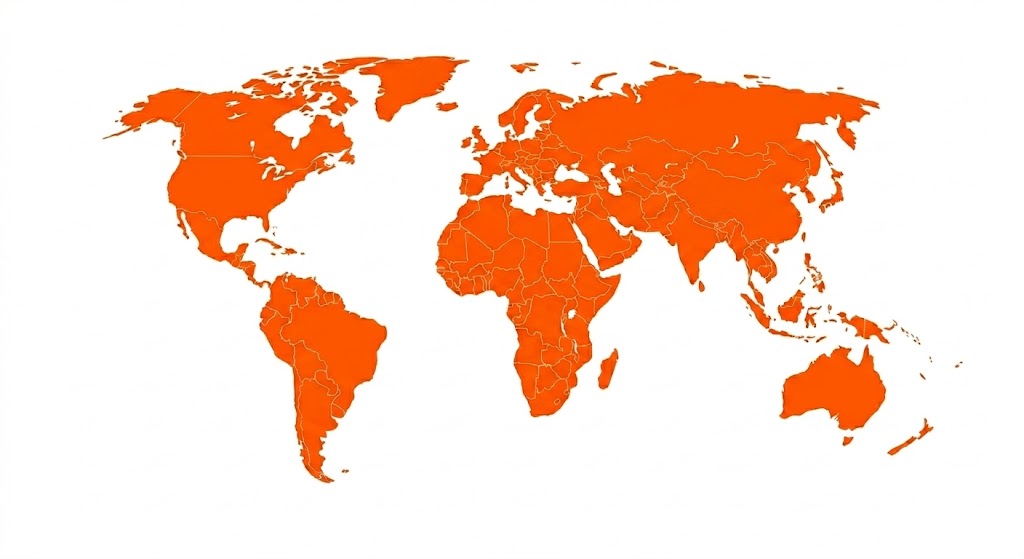 GlobalITSupport coverage map for ITSupport services